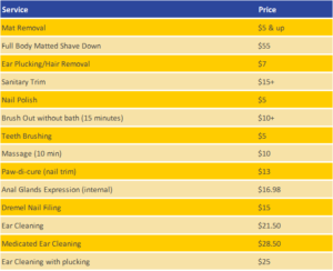 Pet Spa Service Pricing