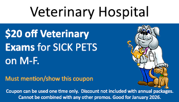 Vet Hospital – $20 Sick Pet Exams