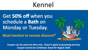 Kennel – 50% off Bath Monday & Tuesday